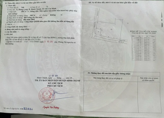 Bán đất 1800m² ngang 25m giá 10 tỷ tại Xã Hưng Long