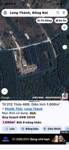 1000m2 phước thái gần ủy ban xã.