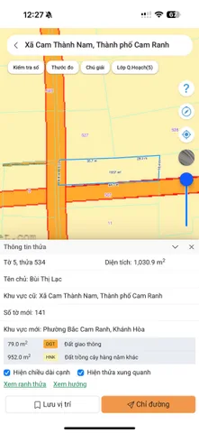 BẮC CAM RANH -- 1.030 M2 -- 15.8 X 67 -- GIÁ CHỈ 500 TRIỆU