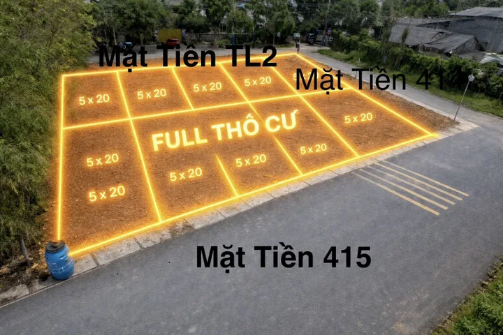 Lô góc 100m2 full thổ TL2 và đuong 414 Giá Bán Gấp 2ty