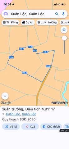 Cần Bán Lô Đất Sào 4900m2 Có 100m2 Thổ Cư, Đường Số 7, Xuân Trường - Trảng Táo, Xã Xuân Trường, Huyện Xuân Lộc Cũ