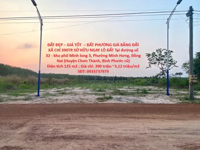 ĐẤT ĐẸP – GIÁ TỐT  – ĐẤT PHƯỜNG GIÁ BẰNG ĐẤT XÃ CHỈ 390TR SỞ HỮU NGAY LÔ ĐẤT Tại  MINH HƯNG