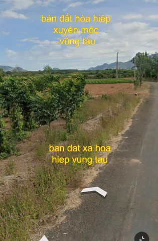 ban dat xa hoa hiep xuyen moc vung tau, dien tich 6670m2.