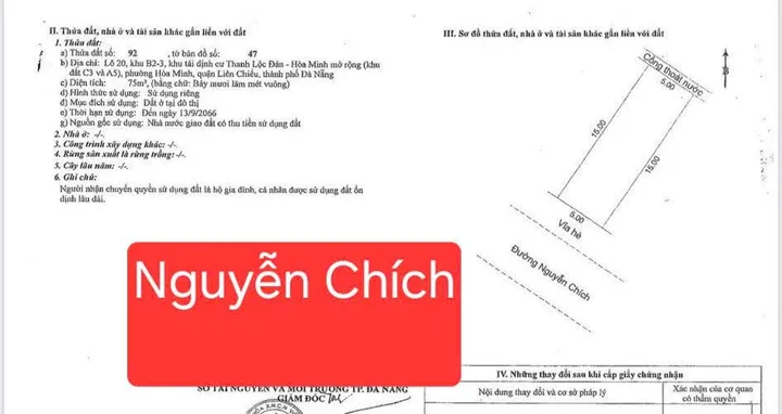 Bán nhà TRỌ GÁC LỬNG đường Nguyễn Chích, phường Hòa Khánh, Đà Nẵng.