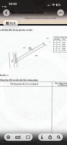 Bán đất 298m² full thổ cư ngang 5m giá 1.9 tỷ tại Xã Mỹ Hạnh