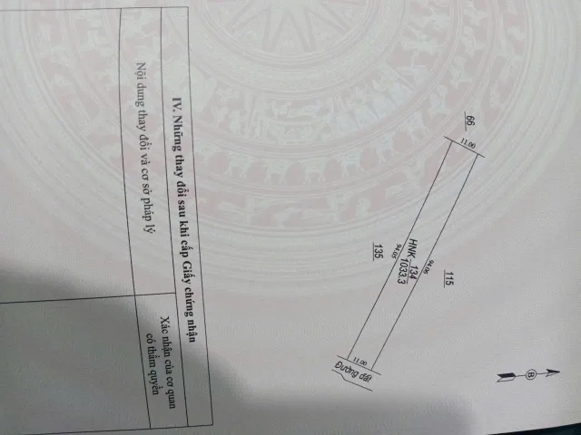 Bán đất 1033.3m² ngang 10m giá 230 triệu tại Xã Phước Vinh