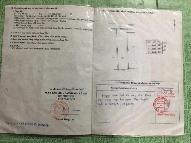 Bán đất 1877m² ngang 22m giá 8.45 tỷ tại Xã Bình Mỹ