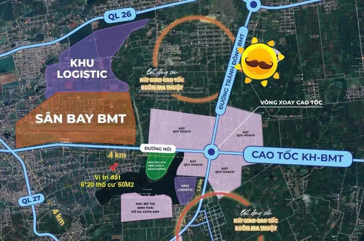 Bán đất 128.7m² có sẵn 60m² thổ cư ngang 6m giá 1.25 tỷ tại Phường Tân Lập
