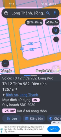 Bán đất 2 lô đất Long Thành, View Hồ Lộc An, gần sân Bay Long Thành