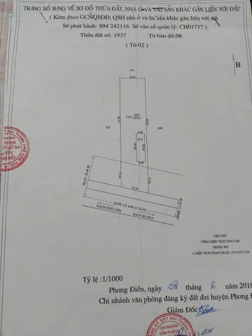 Bán đất 1465m² có sẵn 120m² thổ cư ngang 18.2m giá 5.86 tỷ tại Đường Quốc Lộ 61C Xã Nhơn Ái