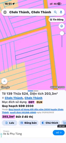 Bán đất 203m² có sẵn 50m² thổ cư ngang 5m giá 380 triệu tại Đường TH01 Phường Chơn Thành