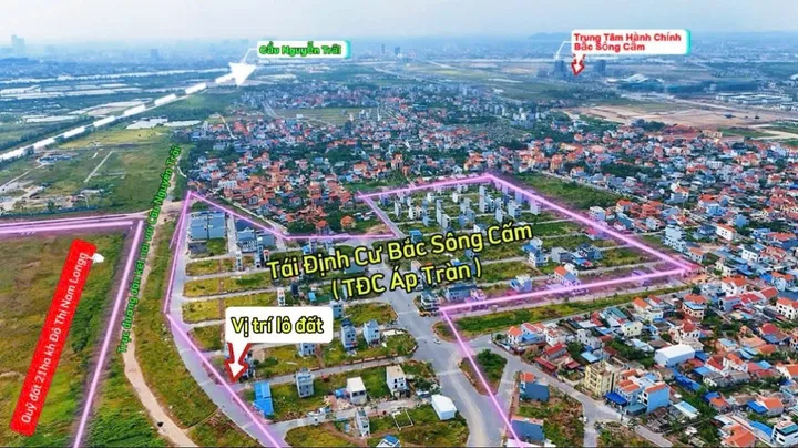 🟢Bán  Lô 135m ngang 9m sau khe thoáng 2m  cực đẹp khu tdc ap tràn bắc sông cấm 

➡️Đường 7m vỉa 3m tổng đường 13m
➡️ Hương bắc , cánh khu hành chính 2km cực tiềm năng
➡️ Bên cạnh dự án Nam long cầu nguyễn trãi đang triển khai ạ
💰 giá 5tyxxx
☎️Liên h