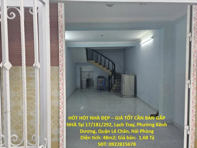 HÓT HÓT NHÀ ĐẸP – GIÁ TỐT CẦN BÁN GẤP NHÀ Tại Phường Kênh Dương, Quận Lê Chân, Hải Phòng