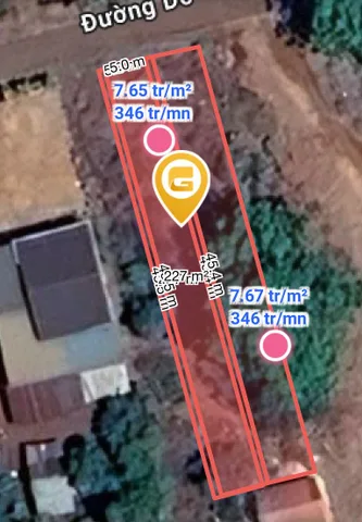 Bán đất 227.4m² có sẵn 60m² thổ cư ngang 5.0m giá 1.7 tỷ tại Phường Tân An