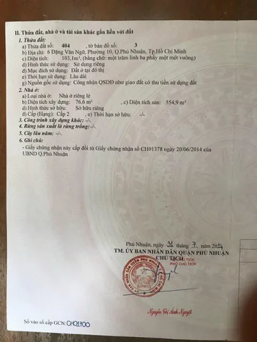 Chính Chủ Bán Nhà Mặt tiền 6 Đặng Văn Ngữ – Giá 39,5 tỷ