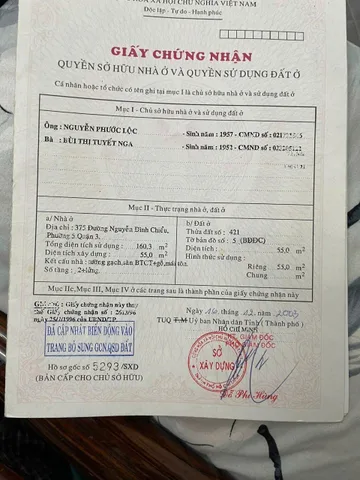 Chính Chủ Bán Nhà Mặt tiền 375 Nguyễn Đình Chiểu – Giá 25,4 tỷ