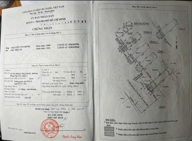 Chính Chủ Bán Nhà Mặt tiền 156 Cống Quỳnh – Giá 48 tỷ
