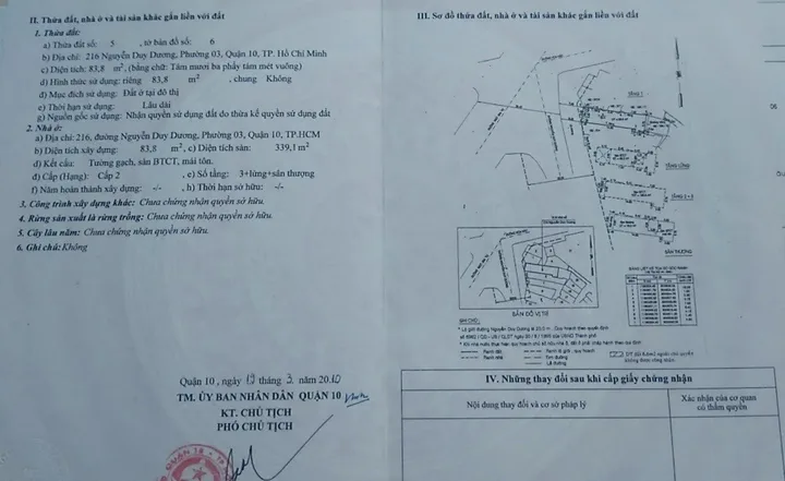 Cần Bán Nhà Mặt tiền 216 Nguyễn Duy Dương – Giá 46 tỷ