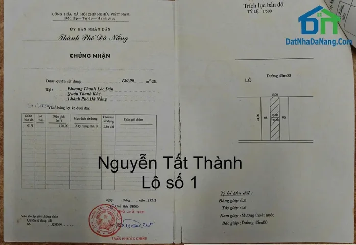 ĐẤT ĐẸP - GIÁ TỐT Cần Bán Đất View Biển Đường Nguyễn Tất Thành, Được Xây Dựng Cao Tầng,Giá chỉ 30,x tỷ.