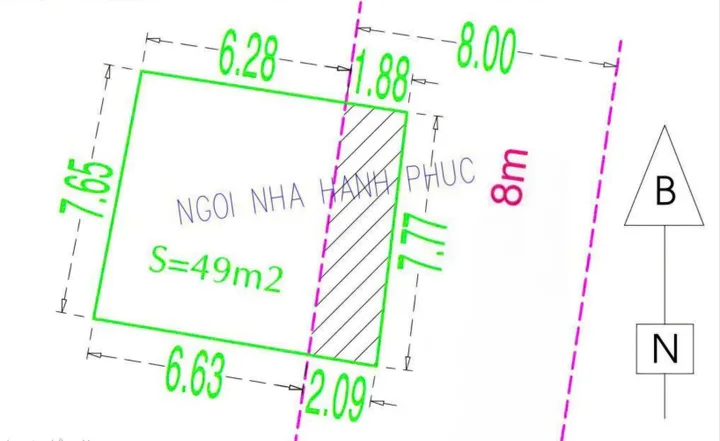 🏘️ 65M2 ĐẤT, NGANG 7.77M- DÀI 8.16M.