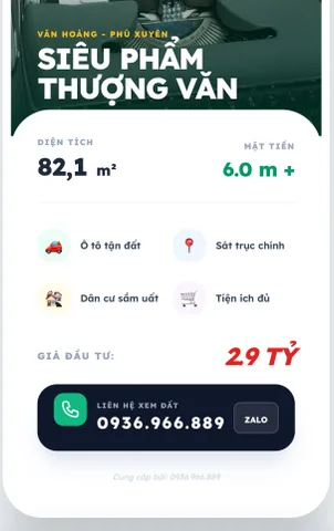 Bán đất 82,1m² lô góc  full thổ cư ngang 6m giá 2.9 tỷ tại Xã Phượng Dực văn hoàng