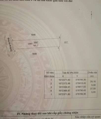 Bán đất 142.5m² có sẵn 142m² thổ cư ngang 5.1m giá 750 triệu tại Xã Nghĩa Giang