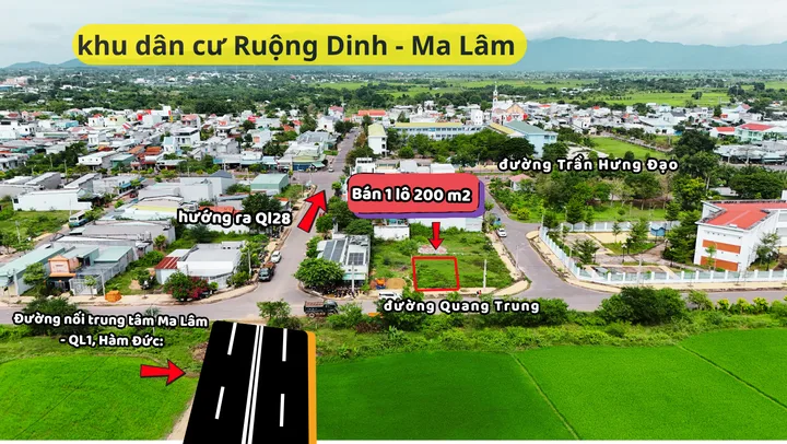 Bán đất khu dân cư ruộng dinh MA Lâm - đường Quang Trung