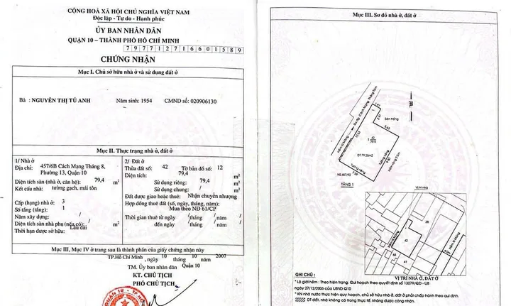 Cần Bán Gấp Nhà Hẻm 457/6B CMT 8