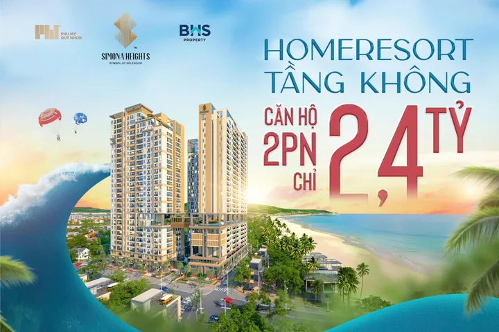 Bán căn hộ cách biển Quy Nhơn 300m, giá chỉ 2,4 tỷ/căn 2PN