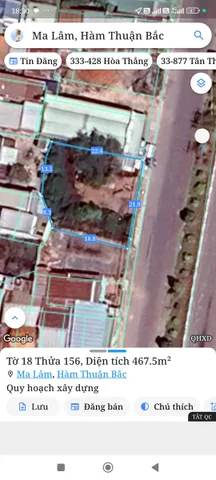 Bán đất 467.5m² full thổ cư ngang 22m giá 4.7 tỷ tại Xã Hàm Thuận