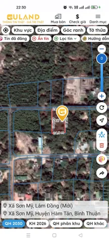 Bán đất 1137.2m² ngang 25m giá 4.5 tỷ tại Xã Sơn Mỹ