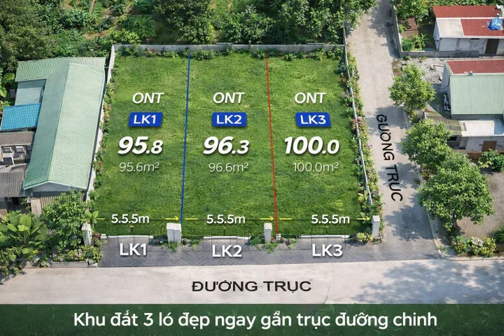 Bán đất 96,3m² có sẵn 95m² thổ cư ngang 5,25m giá 3.8 tỷ tại Xã Văn Giang