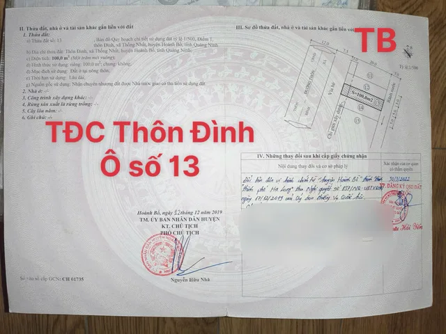 Bán đất 100m² full thổ cư ngang 5m giá 1.6 tỷ tại Xã Thống Nhất