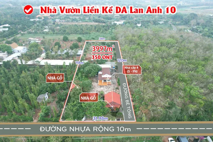 SIÊU PHẨM NHÀ VƯỜN NGHỈ DƯỠNG MẶT TIỀN ĐƯỜNG NHỰA DIỆN TÍCH LỚN GIÁ CÒN THƯƠNG LƯỢNG