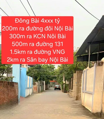 Bán đất 82.5m² full thổ cư ngang 5.5m giá 4 tỷ tại Xã Sóc Sơn