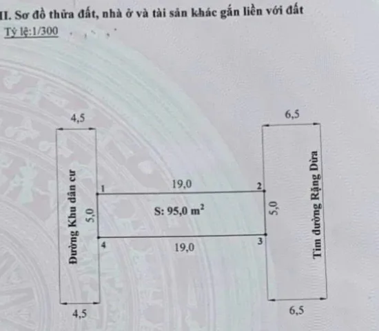 Bán đất 95m² full thổ cư ngang 5m giá 3.23 tỷ tại Đường Tiểu Trà Phường Hưng Đạo