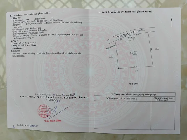 Bán đất đường Tân định 19, dt 1.177m2, ngang 35m