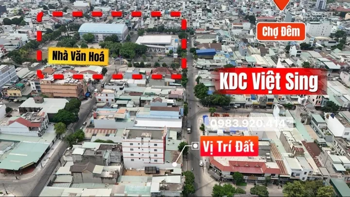 Bán đất 300m² full thổ cư ngang 10m giá 16 tỷ tại Vsip1 Bình Dương