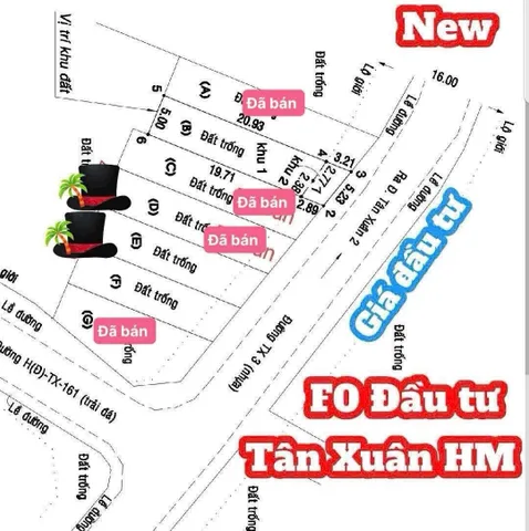 🟥Bán đất mặt tiền Tân Xuân giá tốt 5x22~có sẵn 100m² thổ cư giá 5.7 tỷ tại Hóc Môn