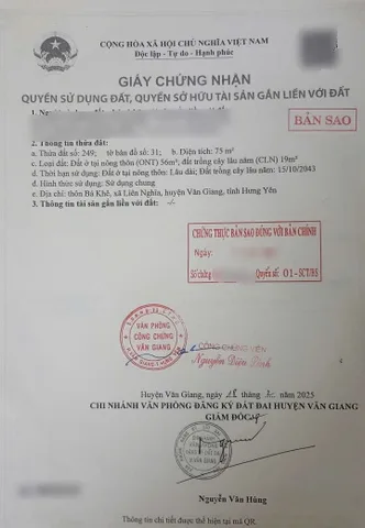 Bán đất 75m² có sẵn 56m² thổ cư ngang 5m giá 3.5 tỷ tại Xã Văn Giang