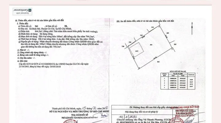 Bán đất 844m² có sẵn 100m² thổ cư ngang 23m giá 4.5 tỷ tại Xã Bình Mỹ