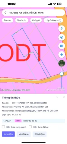 Bán đất 1484.3m² có sẵn 120m² thổ cư ngang 6m giá 3.6 tỷ tại Phường Long Nguyên