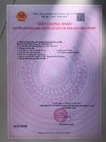 Bán đất 97.9m² có sẵn 97,9m² thổ cư ngang 5m giá 1ty850 tỷ tại Đường Số 177 Xã Bình Mỹ