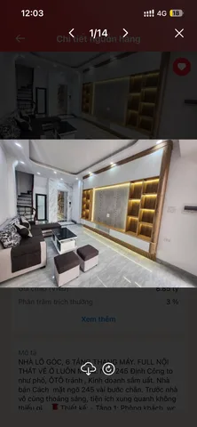 Bán nhà 35m² full thổ cư ngang 3.6m giá 8.8 tỷ tại Đường Trịnh Đình Cửu Phường Định Công