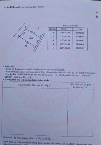 Bán đất 105.8m² full thổ cư ngang 7,6m giá 3.7 tỷ tại Xã Phượng Dực