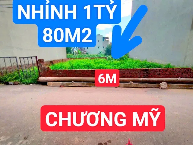 Chỉ hơn 1 tỷ sở hữu mảnh đất cực đẹp ở Chương Mỹ này, đất gần chợ, gần trường , cư dân đông đúc