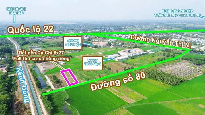 ĐẤT ĐẸP GIÁ RẺ – GẦN 2 TRƯỜNG HỌC - TẠI PHƯỚC HIỆP CỦ