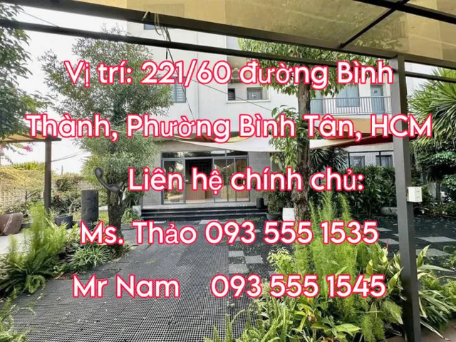 CẦN CHO THUÊ MẶT BẰNG QUÁN – SÂN VƯỜN SIÊU CHILL – VÀO LÀ KINH DOANH NGAY Vị trí: 221/60 đường Bình Thành, Phường Bình Tân, HCM