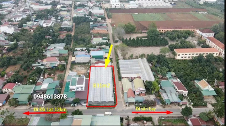 Lô đất Tà Nung- Mặt tiền đường chính 725-✨️831m- đất thổ cư- 12 Tỷ- gần ủy ban, trường học Tà Nung✨️phường Camly Đà Lạt