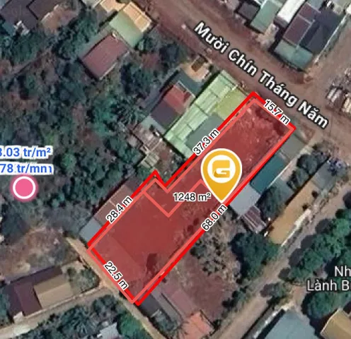 Bán đất 1248m² có sẵn 40m² thổ cư ngang 14.0m giá 14 tỷ tại Phường Ea Kao